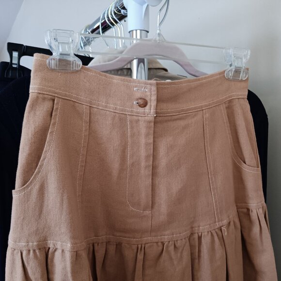 Women's Mon Renn Golden Toasted Tan Maxi Skirt - Picture 2 of 7